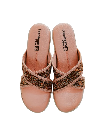 Jute X Strap Wedges