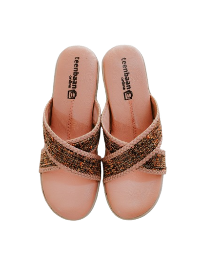 Jute X Strap Wedges