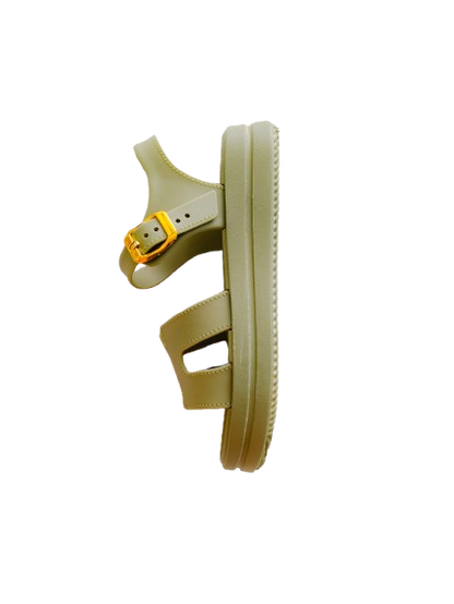 Beige Buckle Sandals